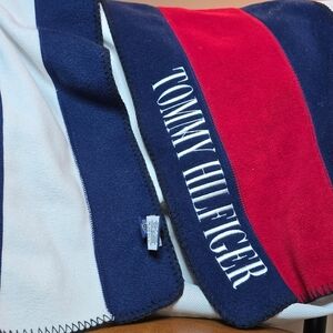 Tommy Hilfiger Red and Blue Blanket